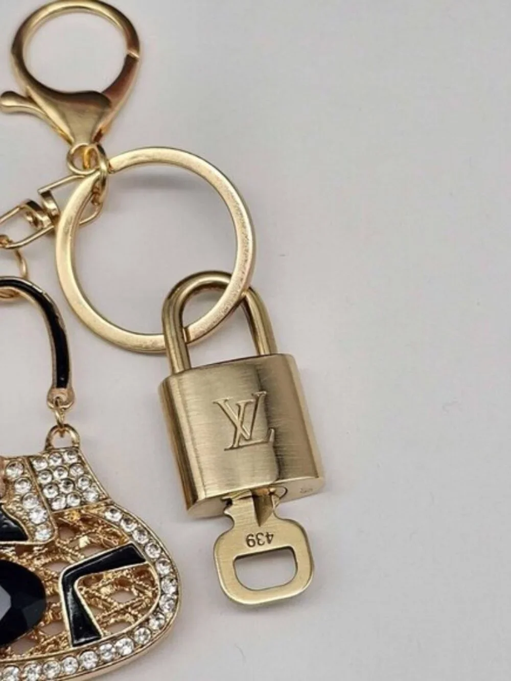Louis Vuitton Gold Lock & Key 🔑 Authentic LV Unbranded Bag Keychain Charm